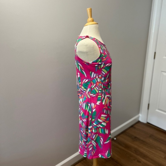Escapada Living Pink Palm Jungle Tank Dress Sz XS - Picture 12 of 12